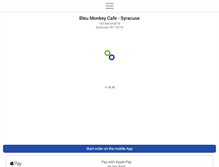 Tablet Screenshot of bleumonkeycafesyracuse.com